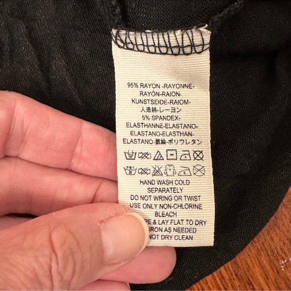 Free People Black and Mauve Floral Blouse oversized - Picture 8 of 10